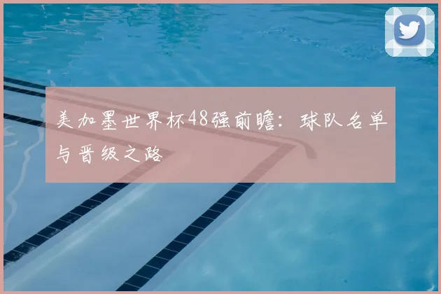 美加墨世界杯48强前瞻:球队名单与晋级之路