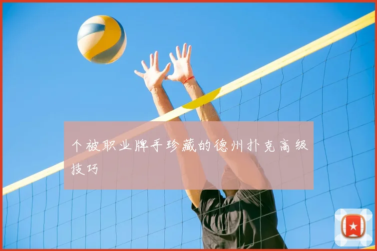 个被职业牌手珍藏的德州扑克高级技巧